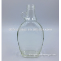 250ml flat oilve oil glass bottle, sauce glass bottle, glass spice glass bottle with handle